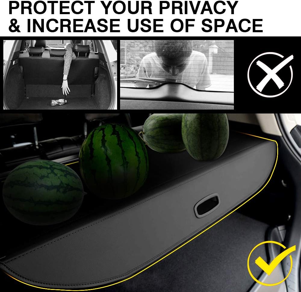 Retractable Rear Trunk Security Cover Shade Black Pack of 2 J570507