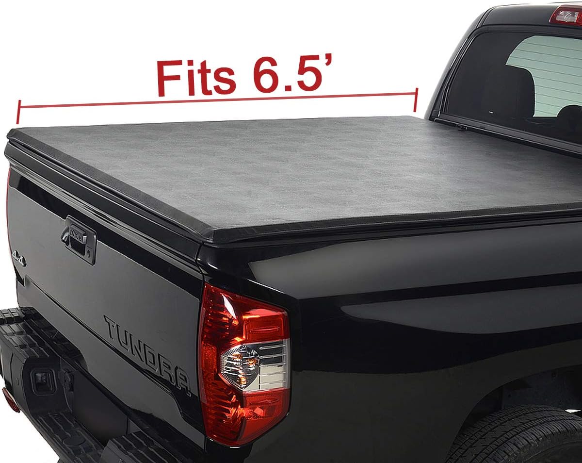 6.5ft Soft Roll up Fleetside Truck Bed Tonneau Cover X134442