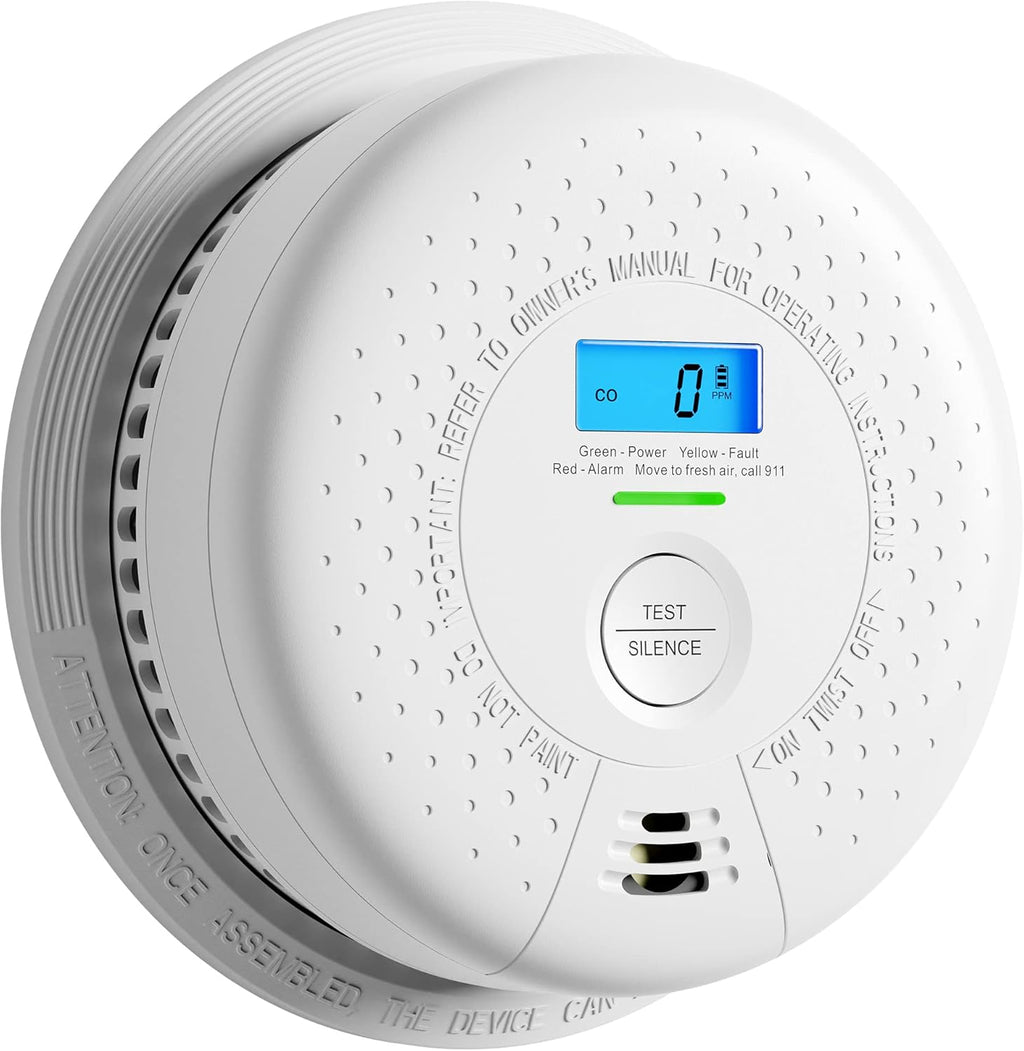 10 Year Battery Smoke and Carbon Monoxide Detector with LCD Display J63746