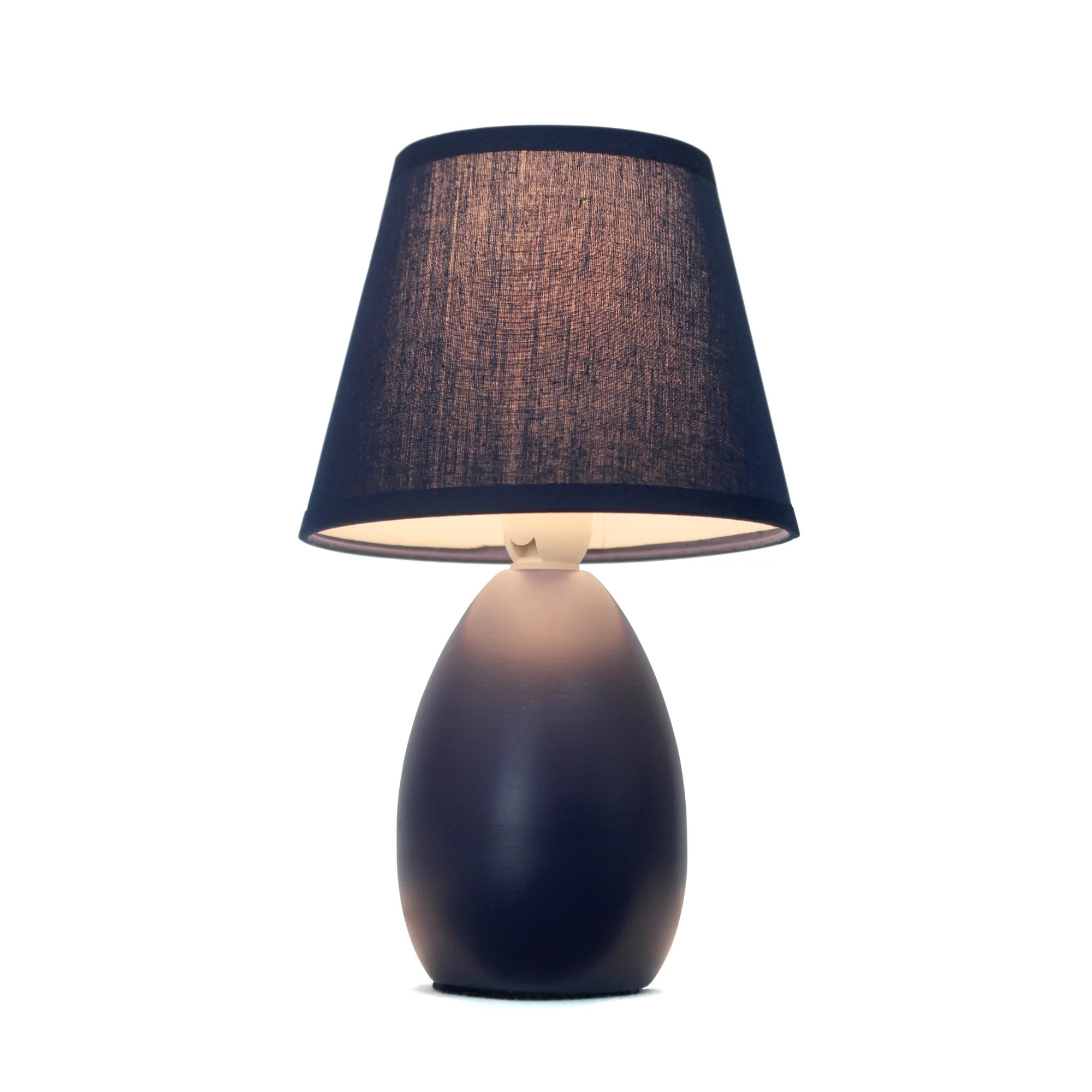 Mini Egg Oval Ceramic Table Lamp, Dark Blue H8498