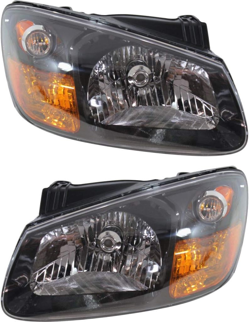 Kia Spectra5 Headlight Assembly 2008 2009 Pair Q504251