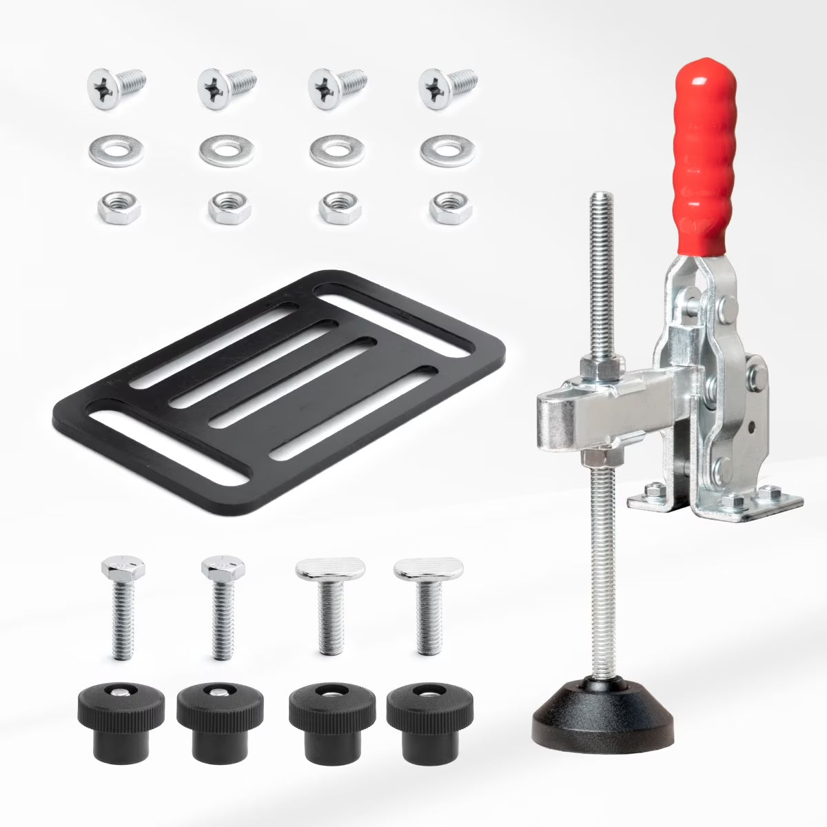 500lbs Vertical Hold Down Toggle Clamp and Mounting Plate Kit D258