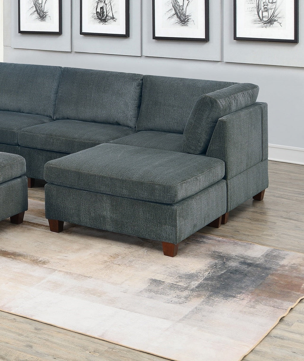 Grey Chenille Modular Sectional 9pc Set N48550