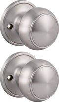 6 Pack Stainless Steel Flat Ball Door Knob Brushed Nickel Finish Pack of 2 Z4441