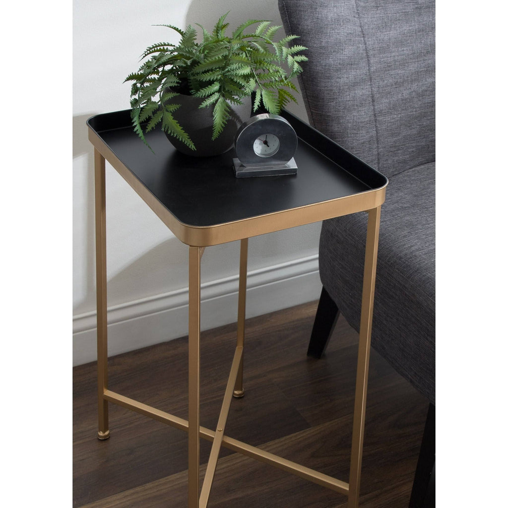 Bronze Metal Accent Table V80393