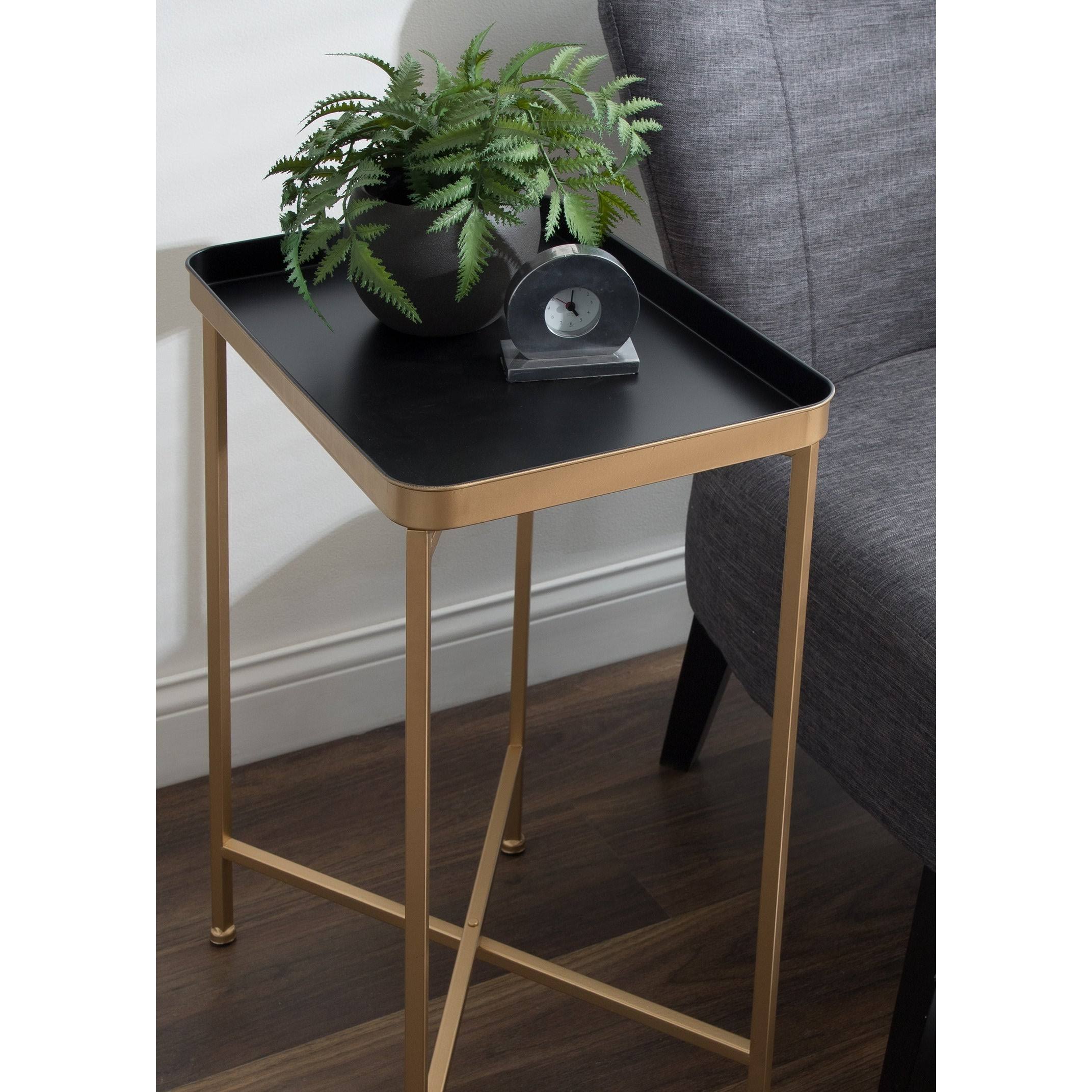 Bronze Metal Accent Table V80393