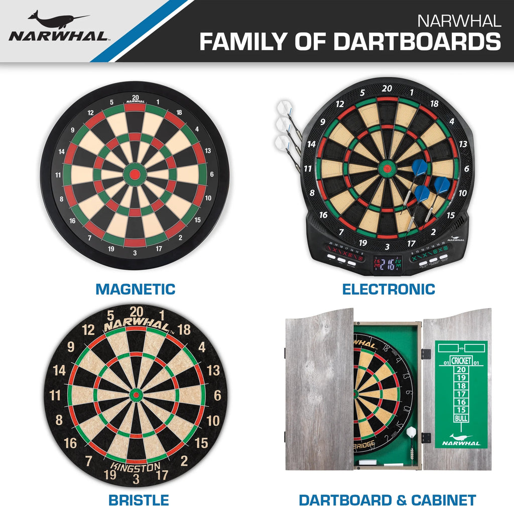 18 in Dartboard and Cabinet Set with 6 Steel Tip Darts W325147