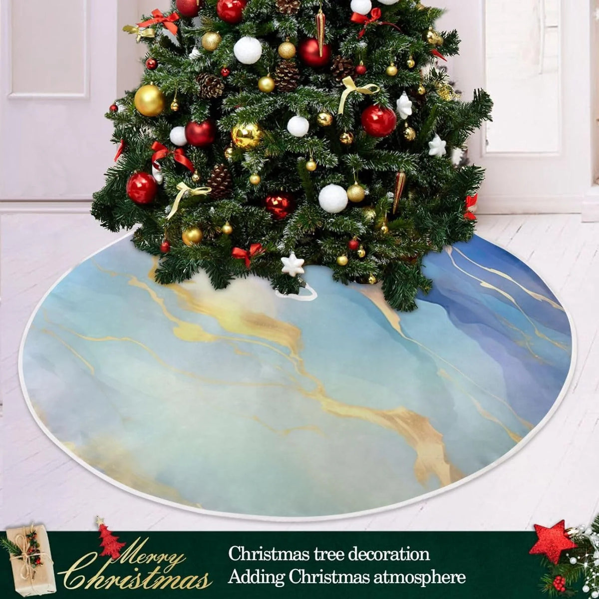 Marble Christmas Tree Skirt 47.2 in H254