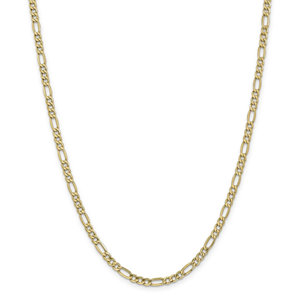 Real 14k Yellow Gold Figaro Chain Necklace O1708