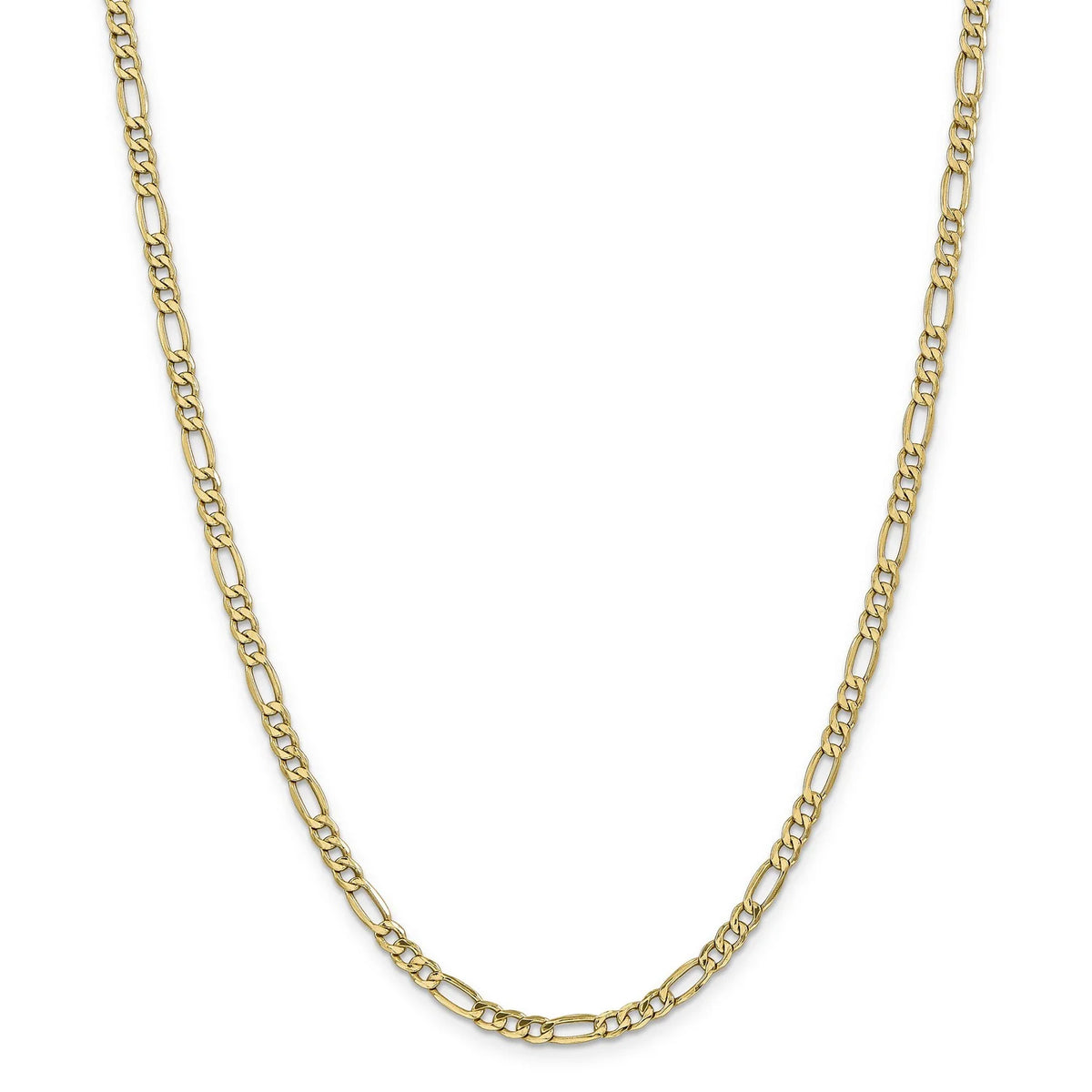 Real 14k Yellow Gold Figaro Chain Necklace O1708