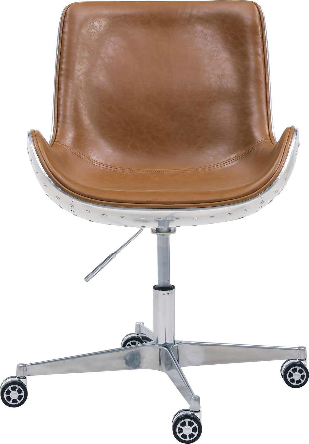 Distressed Caramel Swivel Office Chair H449