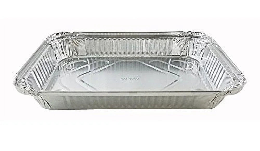 4 lb Oblong Aluminum Food Storage Pan with Board Lid, Pack of 50 V253115