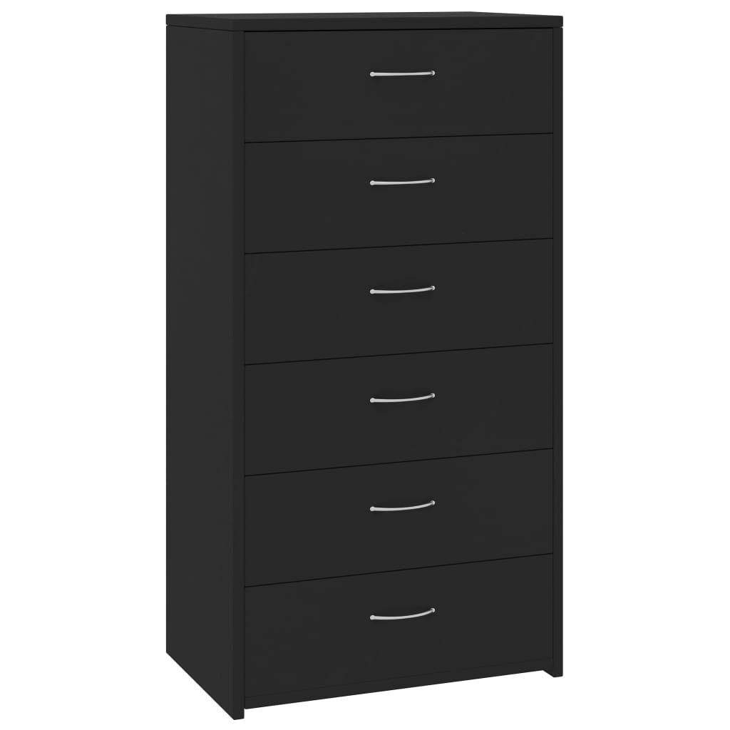 White 6 Drawer Sideboard Chipboard A494
