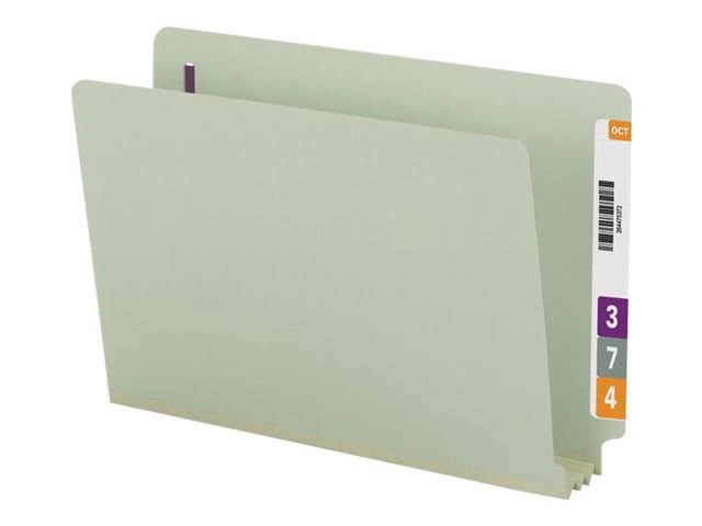 Legal Size End Tab Classification Folders with Fasteners, 25 Box A288181