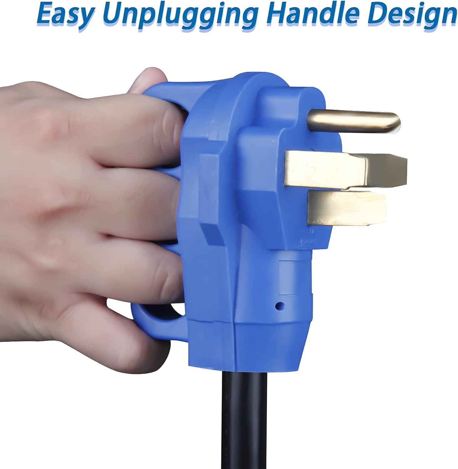 50 Amp 50 Feet RV Power Extension Cord, Heavy Duty STW Wire, Blue H4623