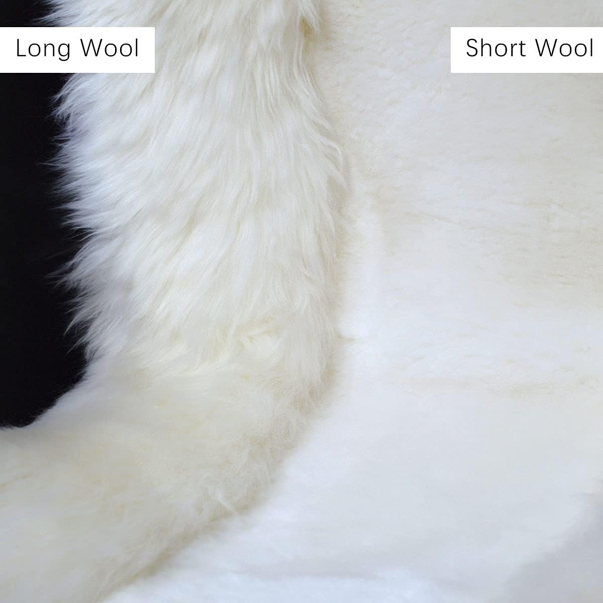 Genuine Australia Sheepskin High Low Wool Front Seat Cover (1 Piece) Pack of 2 D1992