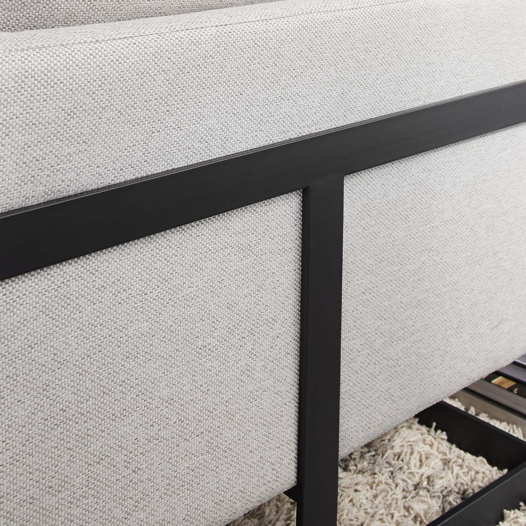 Black Camel Upholstered Fabric Accent Chair E775