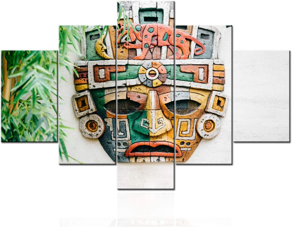 Aztec Calendar Canvas Wall Art Framed Ready to Hang Poster and Print Z4431