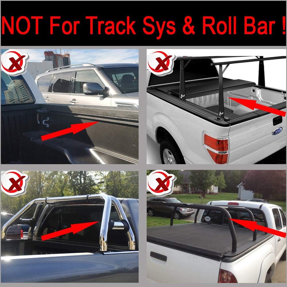 6.5ft Soft Roll up Fleetside Truck Bed Tonneau Cover X134442