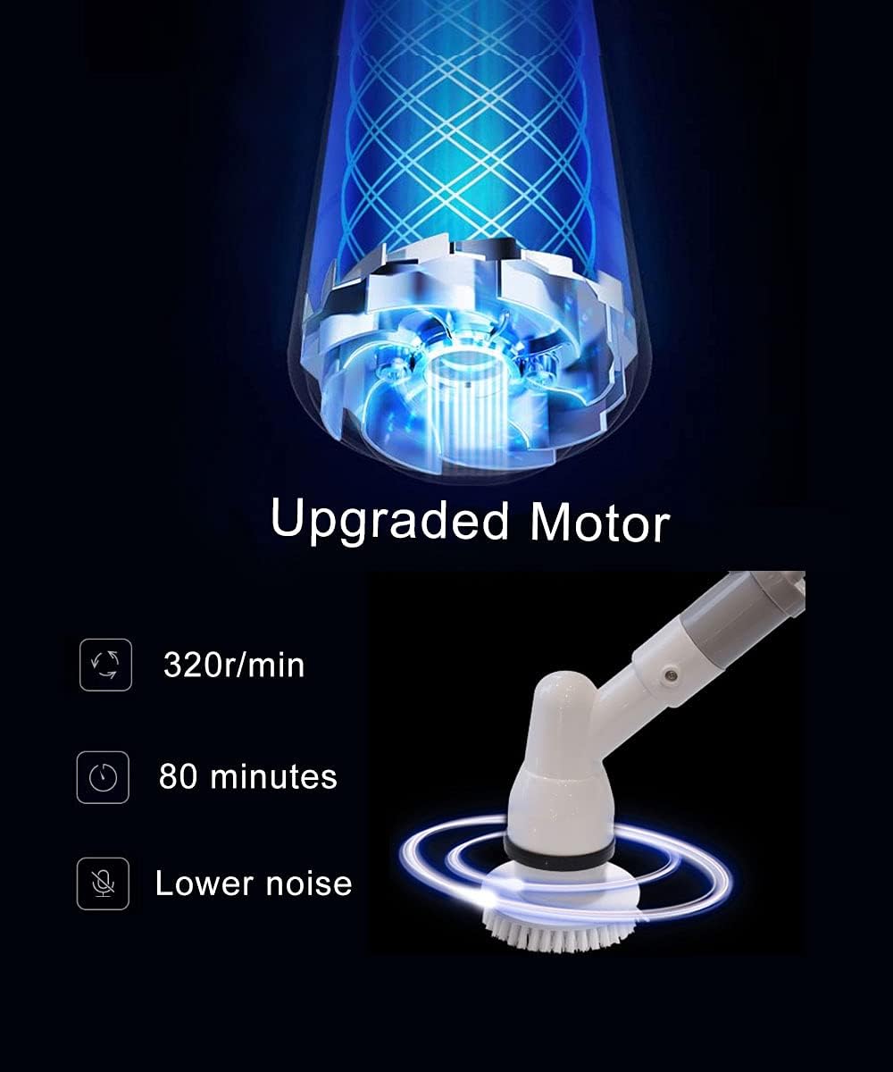 6 in 1 Electric Spin Scrubber Cordless Handheld Power Drill Brush Set, Pack of 2 B2734