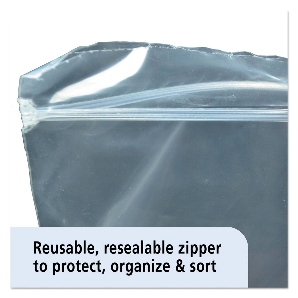 Clear 6 x 6 Zipper Seal Closure Bags, 1000/Carton Z63110