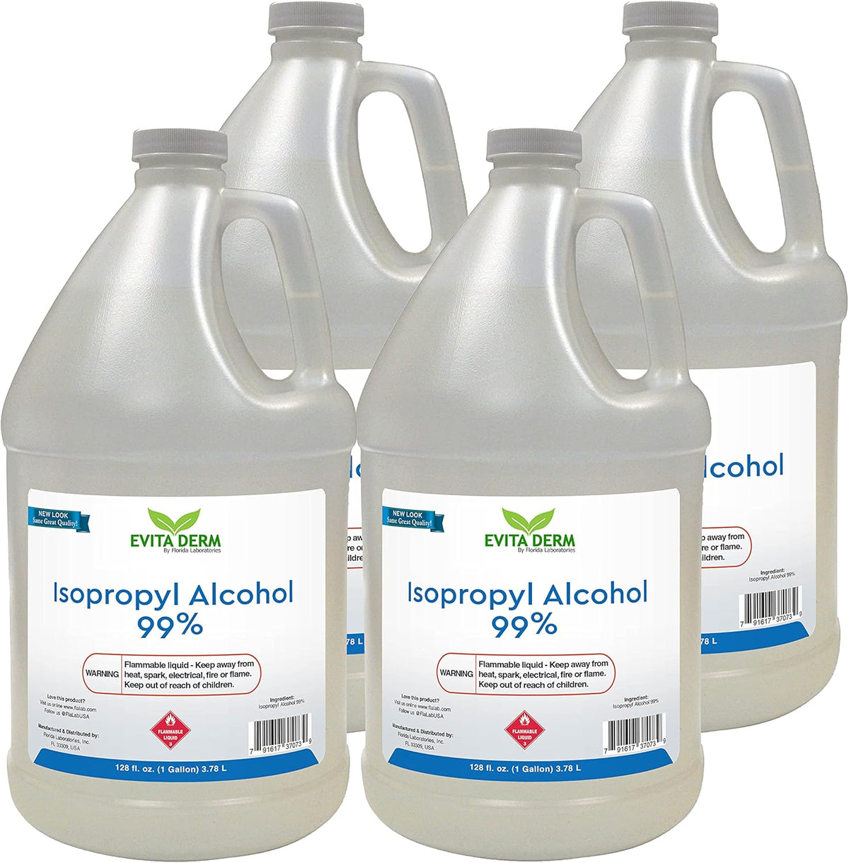Isopropyl Alcohol 99% Anhydrous 4 Gallon Pack of 2 N370