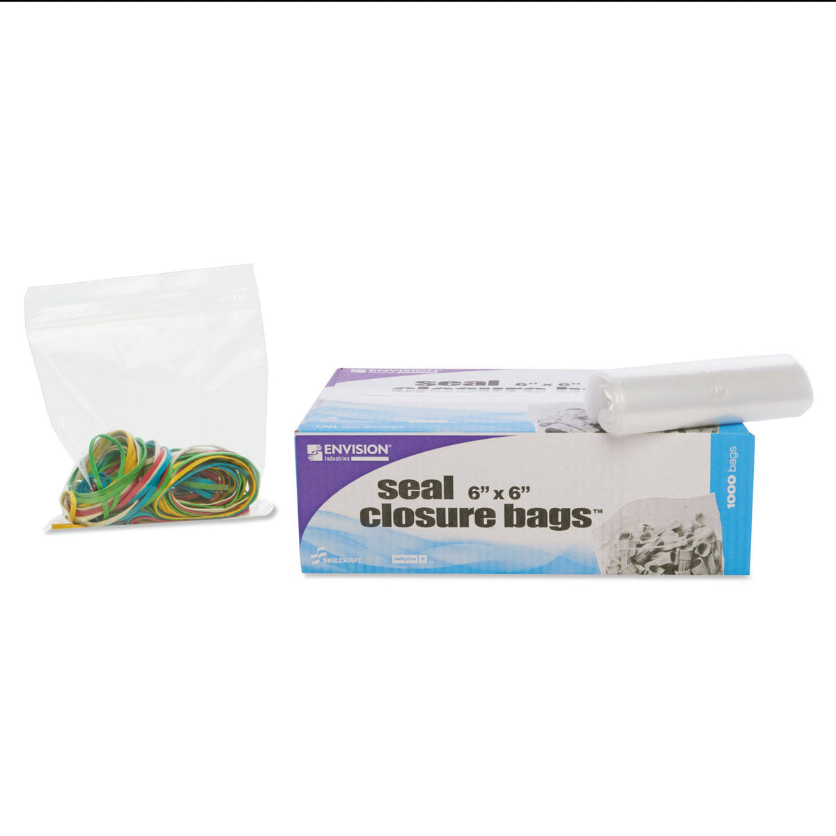 Clear 6 x 6 Zipper Seal Closure Bags, 1000/Carton Z63110
