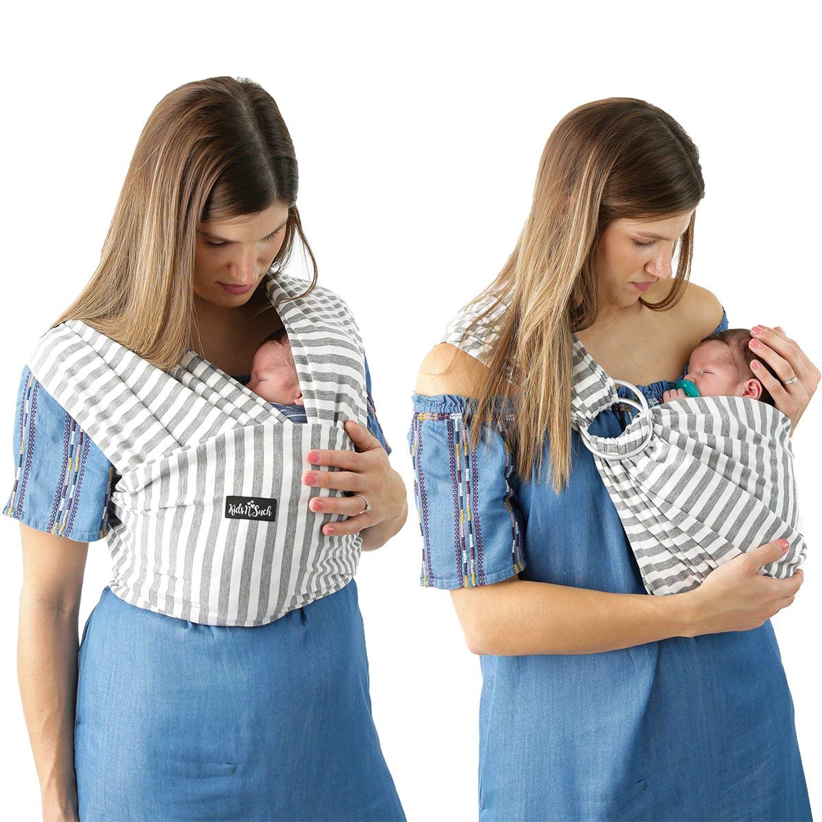 Charcoal Gray 4-in-1 Baby Wrap Carrier Pack of 2 M98042