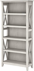 Linen White Oak 5 Shelf Bookcase Q762309