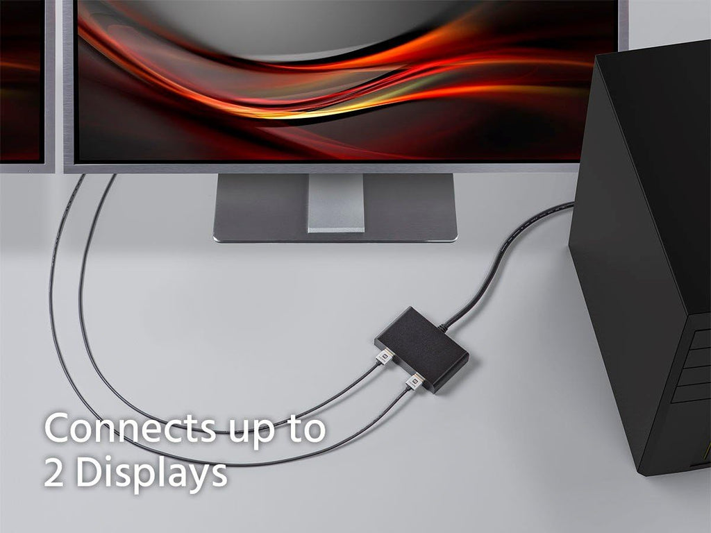 2-Port DisplayPort 1.2 to HDMI MST Hub, Black, Pack of 2 C962
