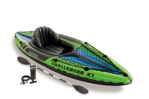 1-Person Inflatable Kayak with Oars and Pump V732