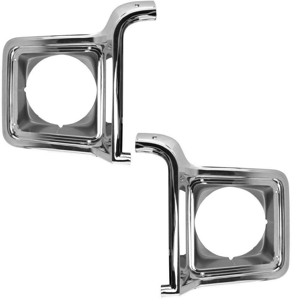 Chrome Headlight Trim Bezel Set for 1973-1978 Chevrolet GMC Pickup Truck, Pack of 2 I846711