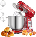 6.5-QT Red Electric Stand Mixer with Stainless Steel Bowl Y971235