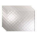18in x 24in Quilted Brushed Aluminum Backsplash Panel (5 Pack) K4821