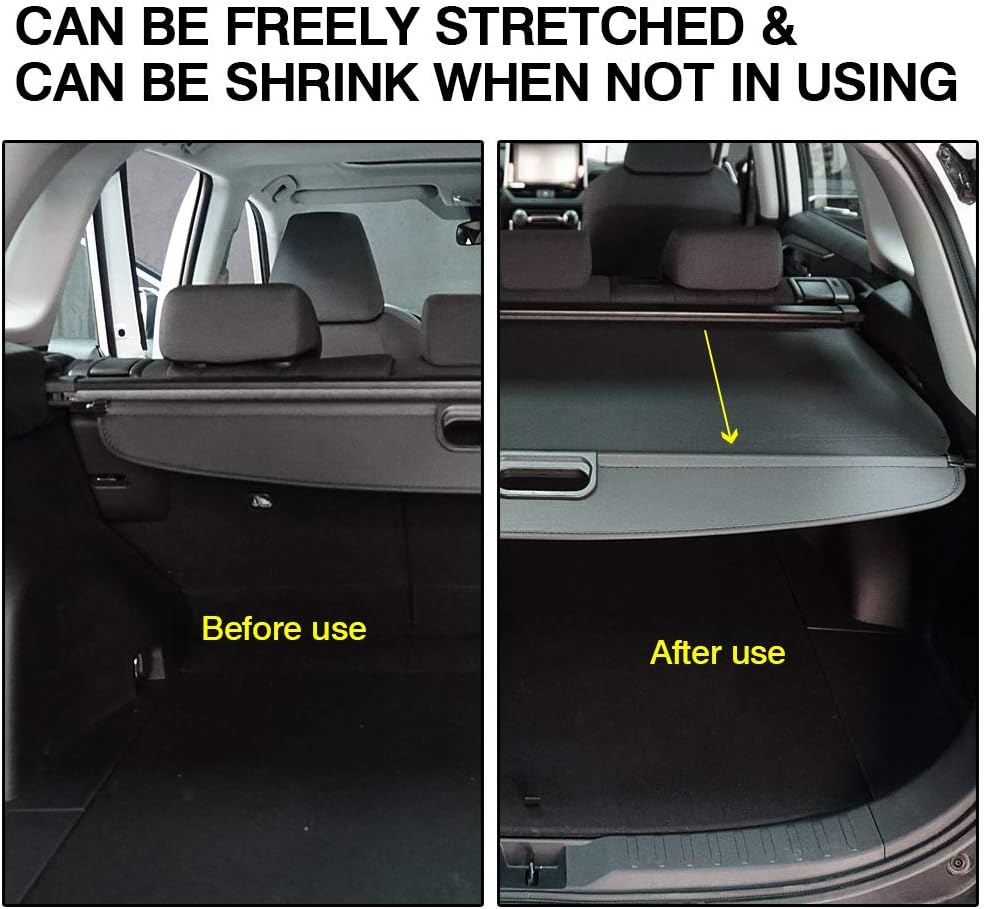 Retractable Rear Trunk Security Cover Shade Black Pack of 2 J570507