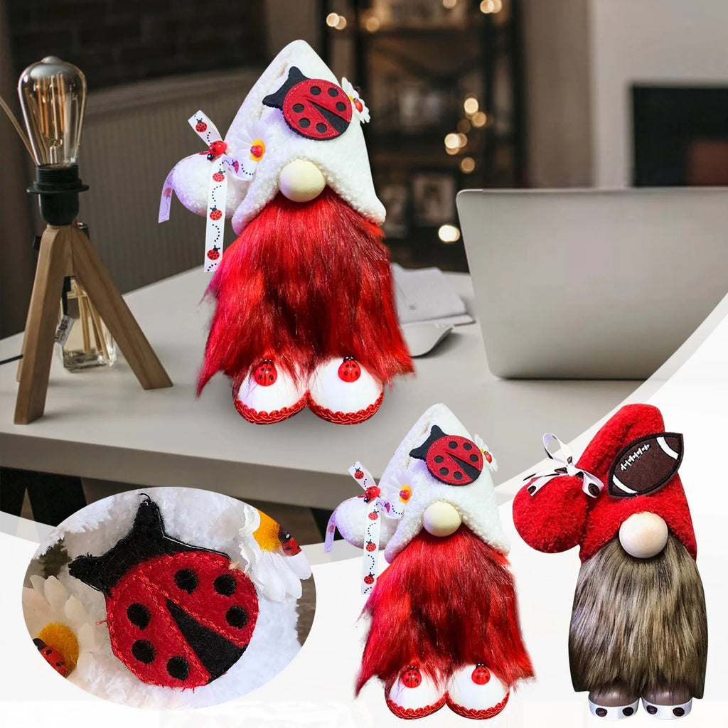 Ladybugs Daisy Big Nose Forest Elder Doll Ornament F843