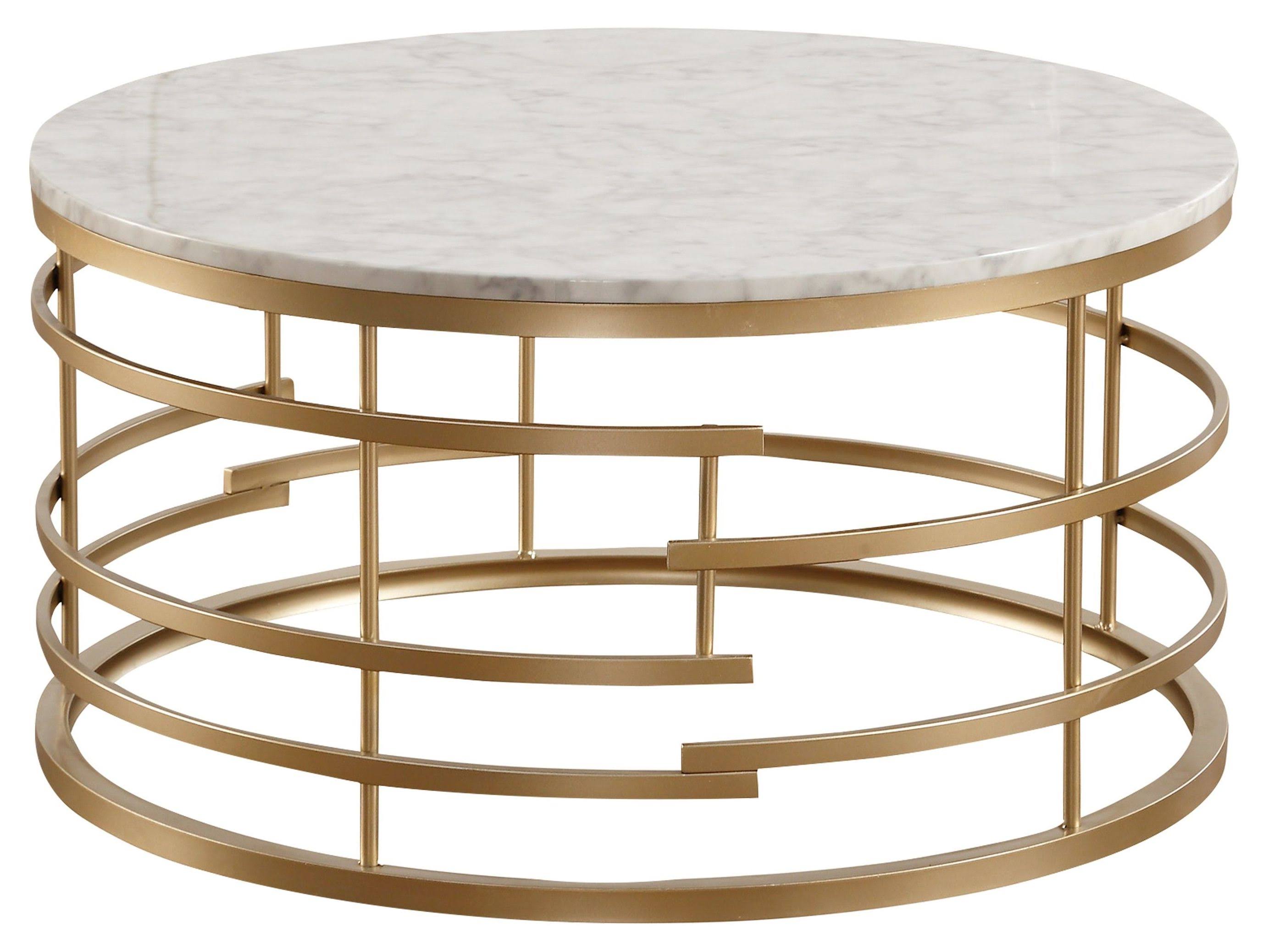 Round Faux Marble Coffee Table N895444