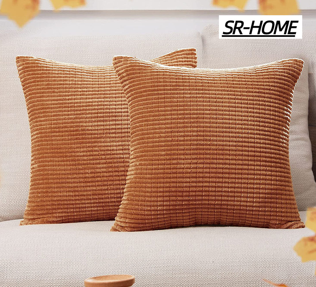 Corduroy Square Decorative Cushion Cover Pack of 2 N15679