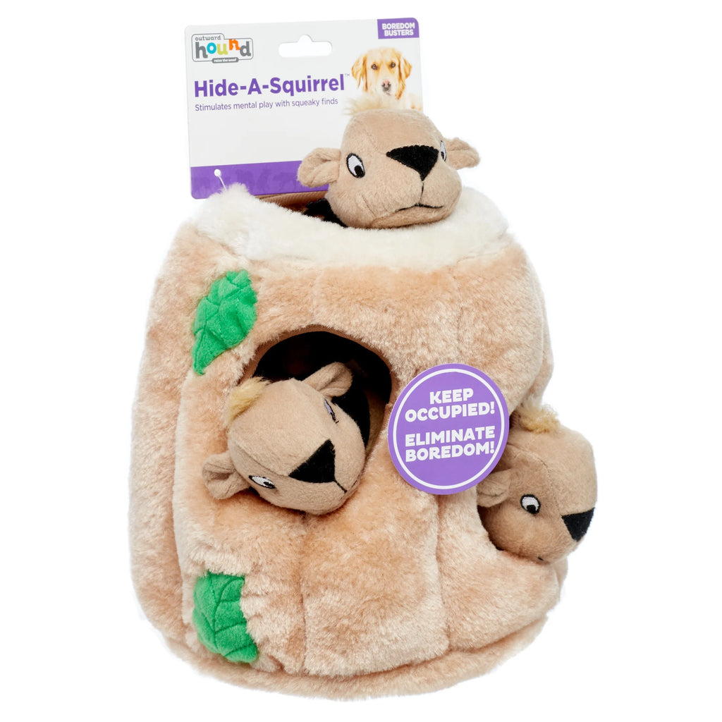 Hide A Squirrel Plush Dog Toy Puzzle, Brown, Large R744459
