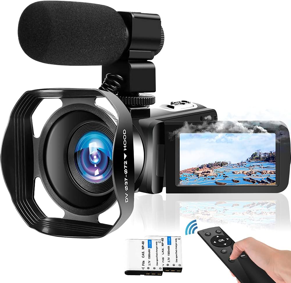 4K 60FPS 48MP Camcorder with Touch Screen WiFi and IR Night Vision L265
