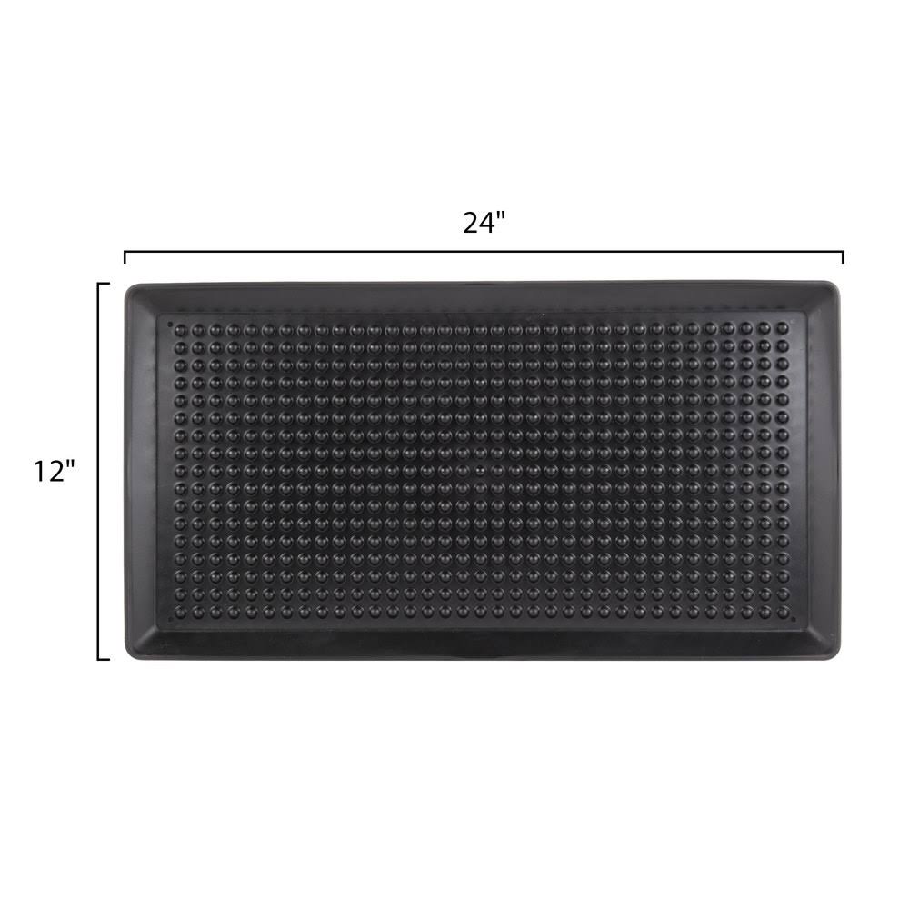 12x22 x 24x22 Charcoal Polypropylene Pizza Tray - 12/Case L170902