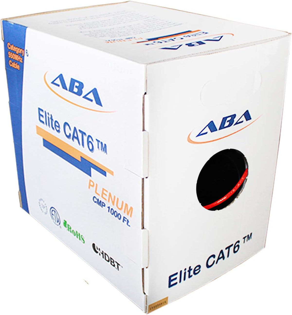 Blue Bulk Ethernet Cable 1000ft UTP 23AWG Solid Pure Bare Copper D3619