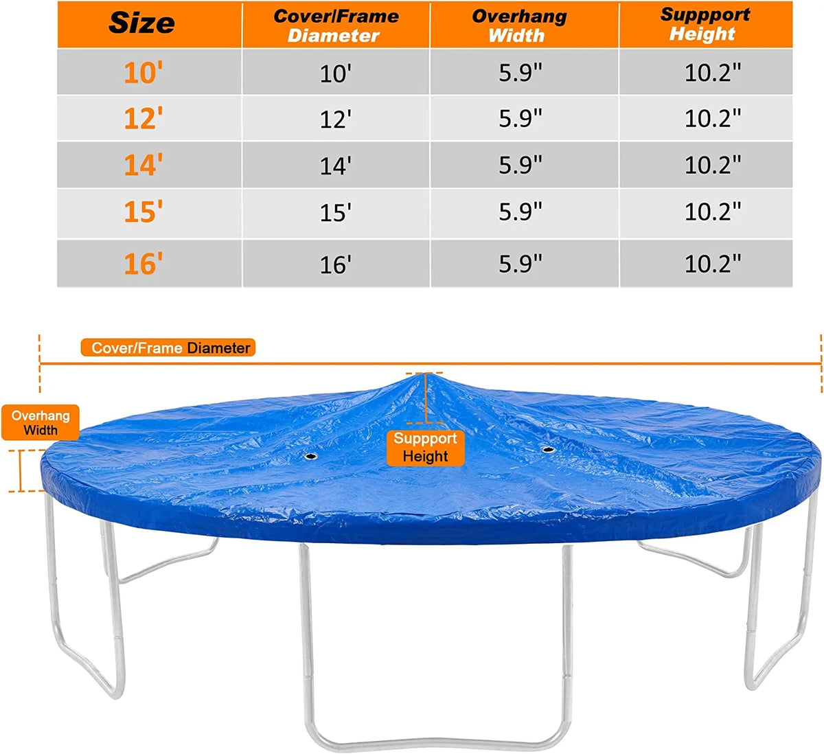 10 Foot Trampoline Winter Cover F160180