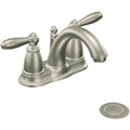 Brushed Nickel Bath Sink Faucet Two Lever Handle Centerset P8553