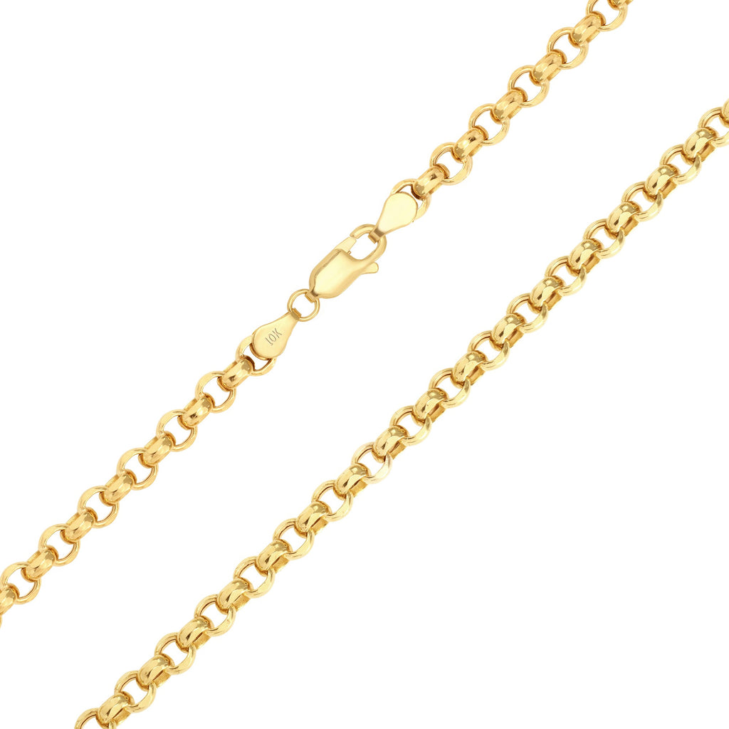 10k Yellow Gold 5mm Rolo Chain Necklace 18" - 24" M68516