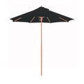 7.5 ft. Light Wood Cafe Black Sunbrella Umbrella C804