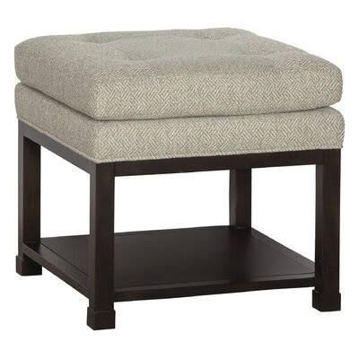Platinum/Rustic Portobello Tufted Square Ottoman with Storage U618