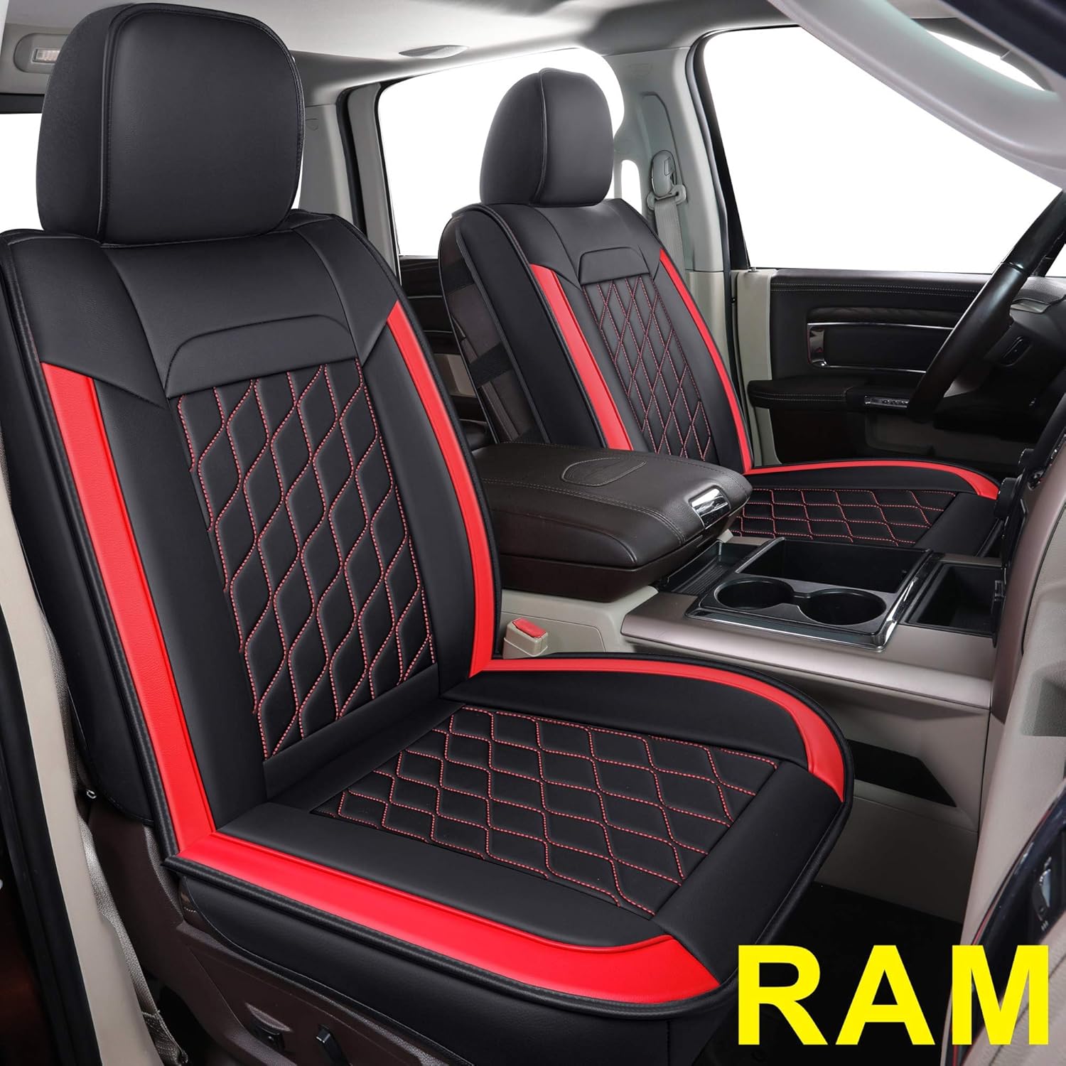 Faux Leather Seat Covers for Ram 1500 Crew Cab Pickup K592