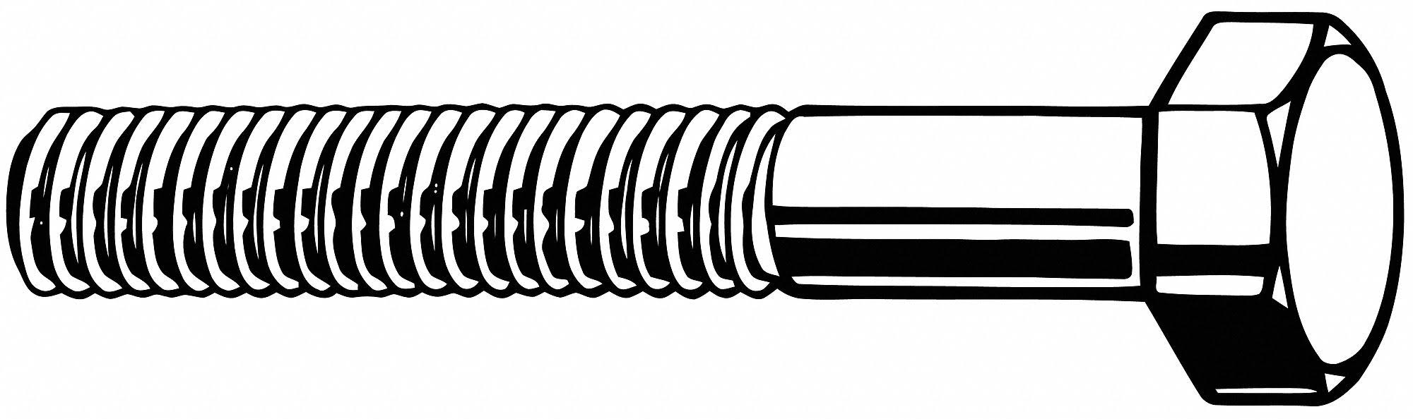 1-1/2-6X6 Steel Hex Head Cap Screw, Grade 5, Zinc Plated, Pack of 5 F562