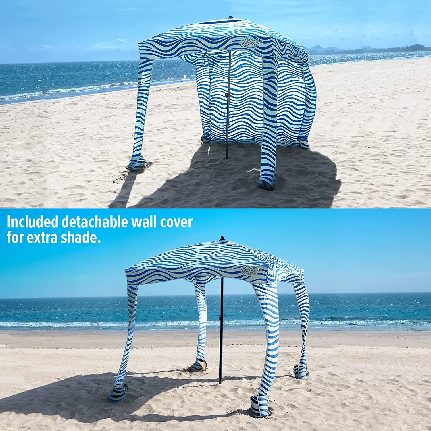 6' x 6' Waterproof Beach Shelter with Side Wall L994465